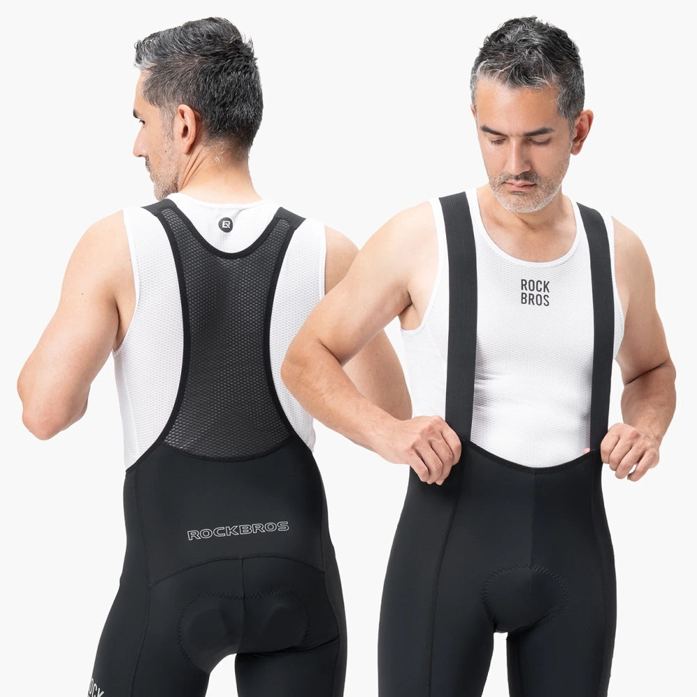 Rockbros 200021 Long Cycling Bib Shorts with Pad Size XXXL - Black_4