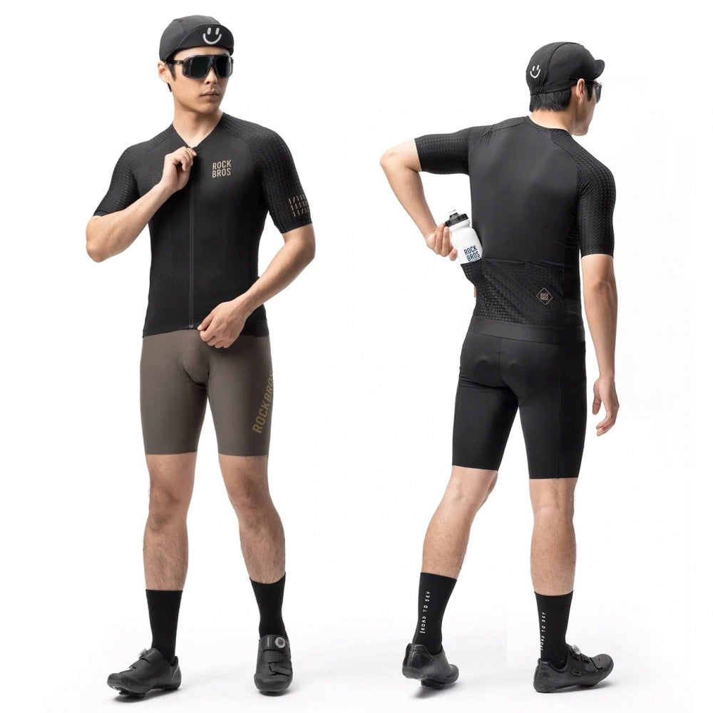 Rockbros YDDX011 Diamond Short Sleeve Cycling Jersey Size L - Black_3