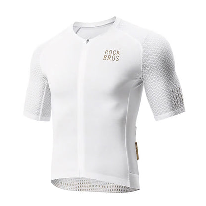 Rockbros YDDX011 Diamond Short Sleeve Cycling Jersey Size XXS - White_0