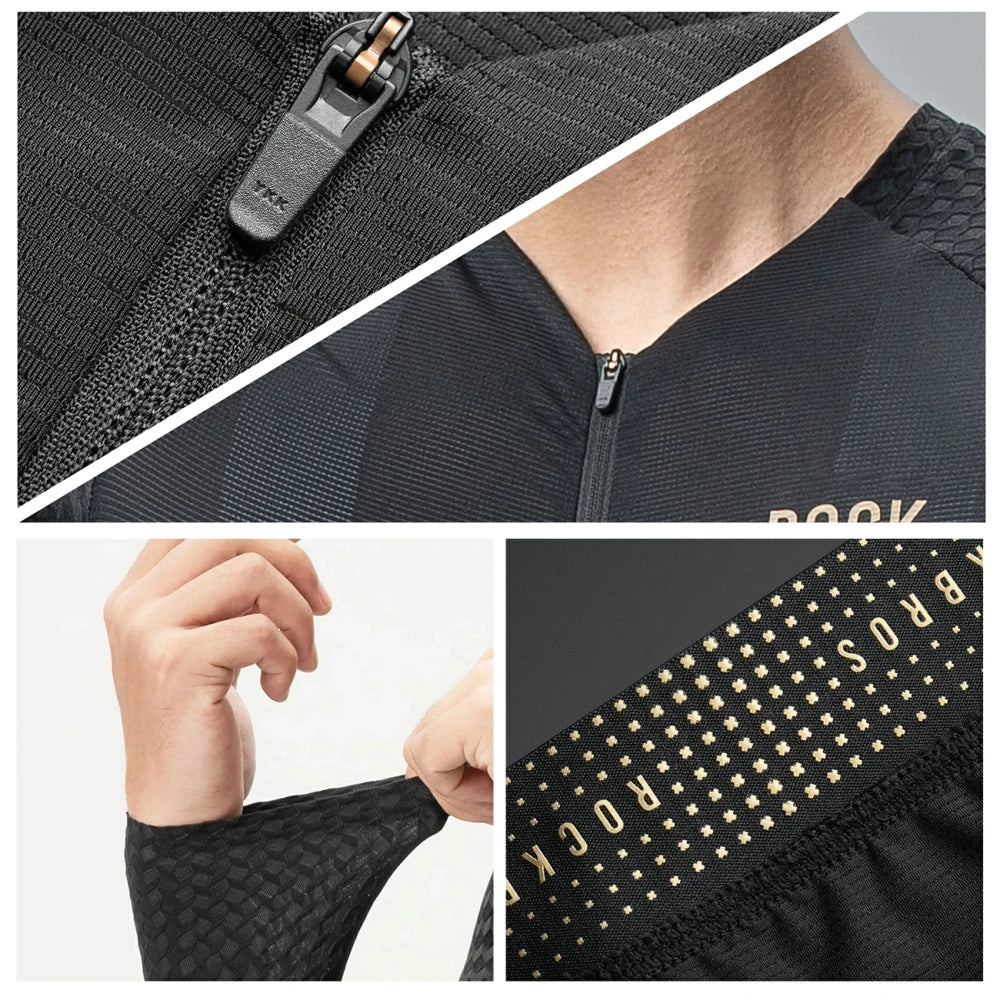 Rockbros YDCX008 Diamond Long Sleeve Cycling Jersey Size S - Black_4