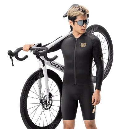 Rockbros YDCX008 Diamond Long Sleeve Cycling Jersey Size XL - Black_2