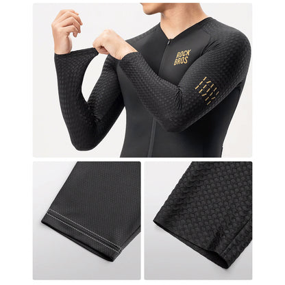 Rockbros YDCX008 Diamond Long Sleeve Cycling Jersey Size XXL - Black_5