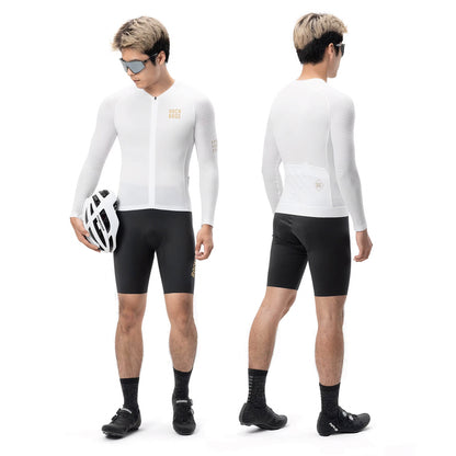 Rockbros YDCX008 Diamond Long Sleeve Cycling Jersey Size S - White_1