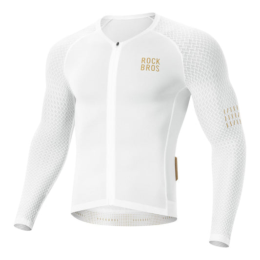 Rockbros YDCX008 Diamond Long Sleeve Cycling Jersey Size L - White_0