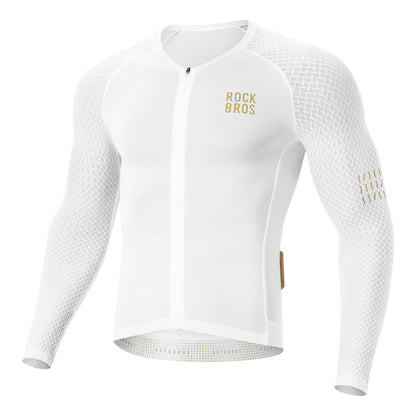 Rockbros YDCX008 Diamond Long Sleeve Cycling Jersey Size XXL - White_0