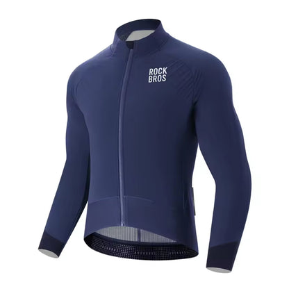 Rockbros YDWT014 Winter Fleece Double Layer Cycling Jacket Size M - Blue_0