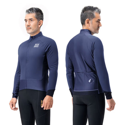 Rockbros YDWT014 Winter Fleece Double Layer Cycling Jacket Size L - Blue_1