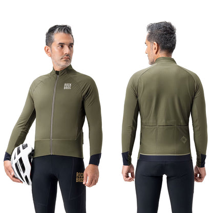 Rockbros YDWT014 Winter Fleece Double Layer Cycling Jacket Size L - Green_2