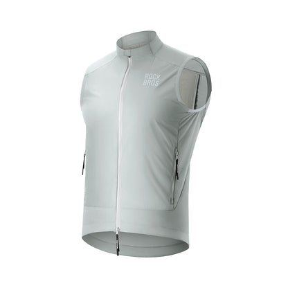 Rockbros YDMJ003 Spring/Autumn Windproof Vest Size XL - White/Gray_0