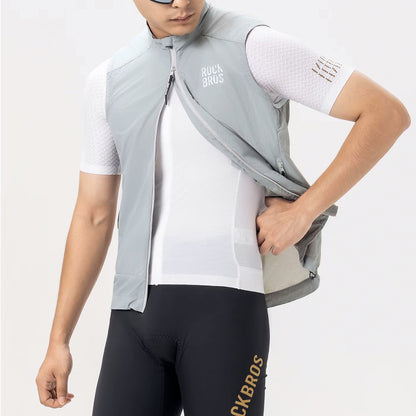 Rockbros YDMJ003 Spring/Autumn Windproof Vest Size XXL - White/Gray_1