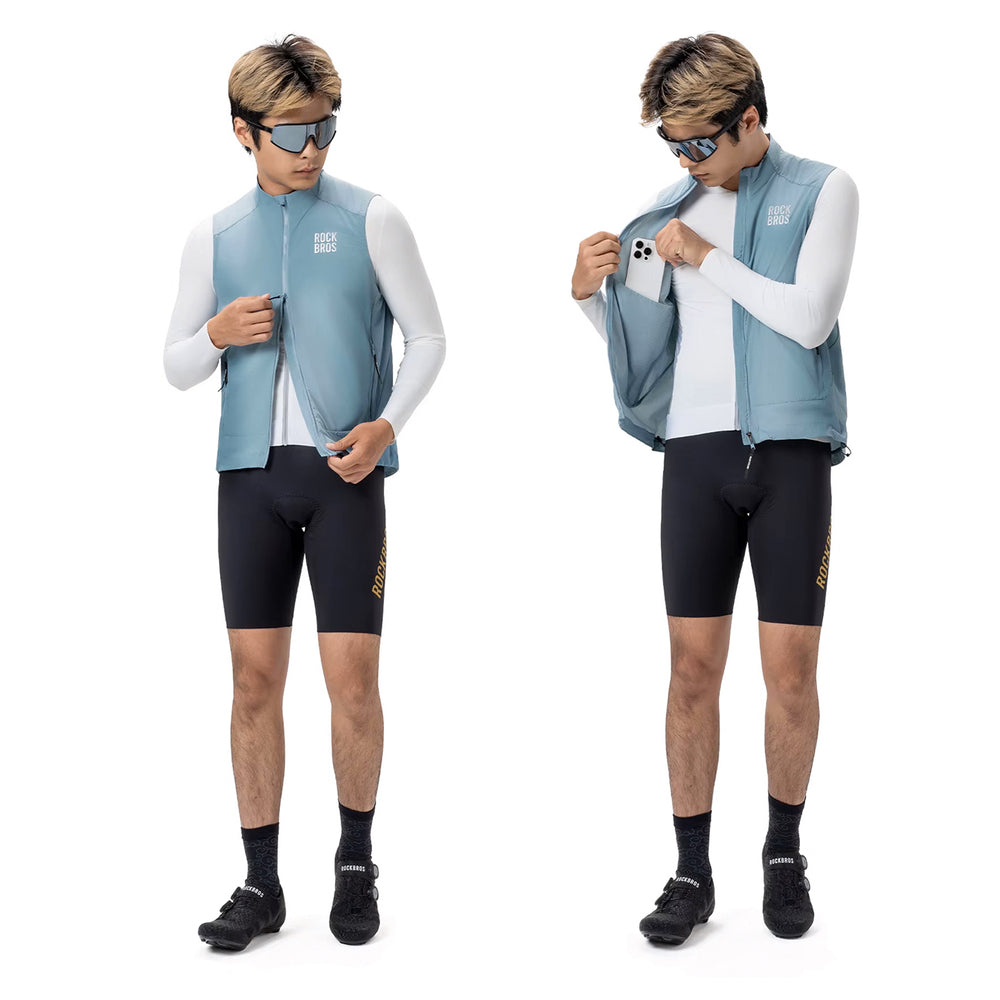 Rockbros YDMJ003 Spring/Autumn Windproof Vest Size XL - Blue_2