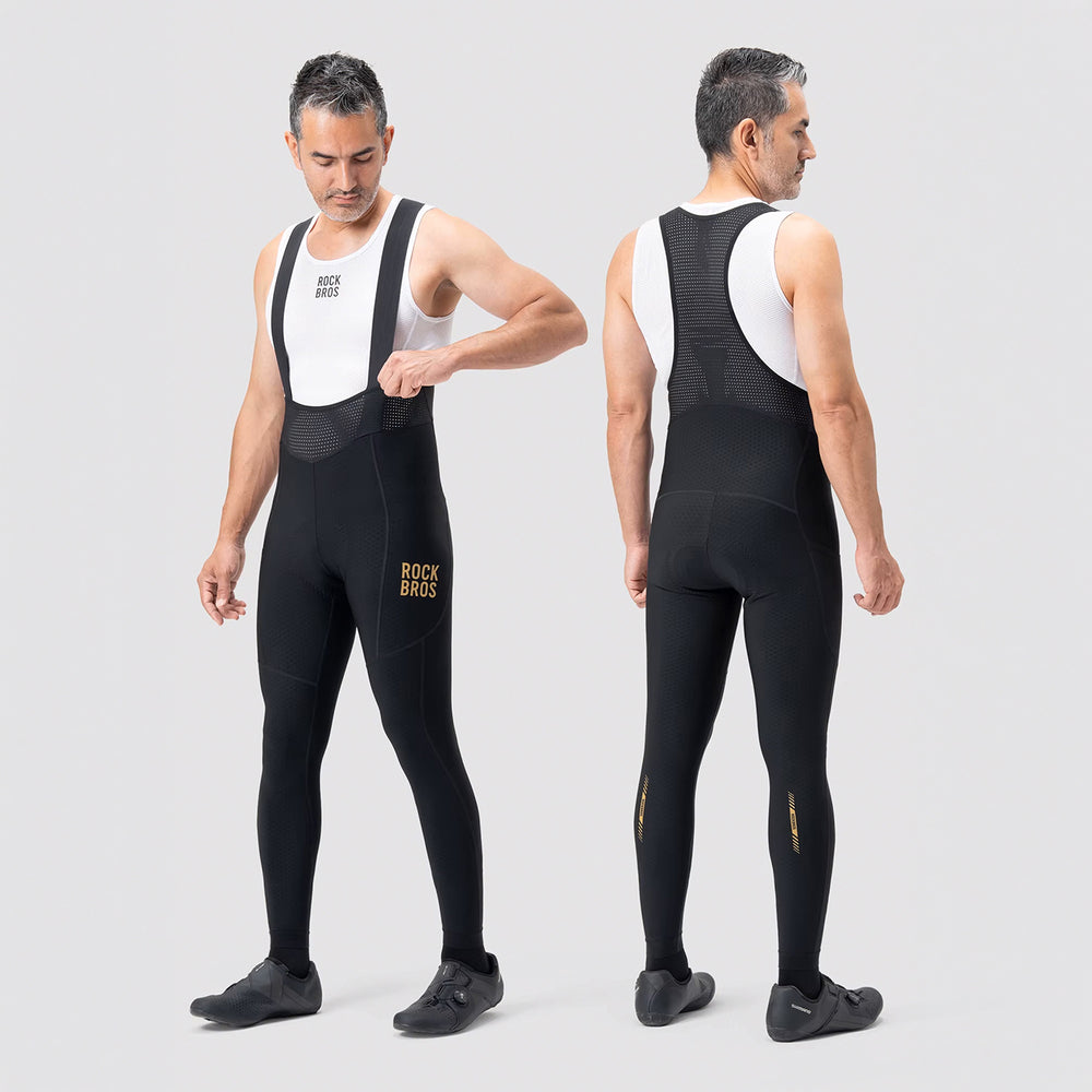 Rockbros YDCK012-1 Long Fleece Bib Tights with Pad Size L - Black_9