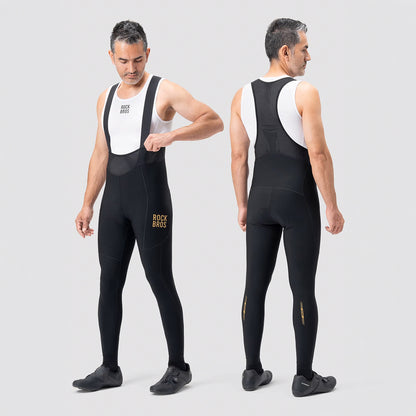 Rockbros YDCK012-1 Long Fleece Bib Tights with Pad Size XL - Black_10