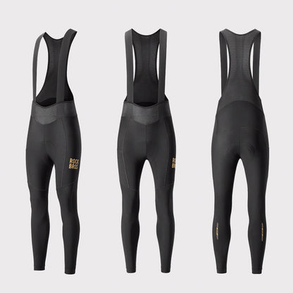 Rockbros YDCK012-1 Long Fleece Bib Tights with Pad Size XL - Black_1