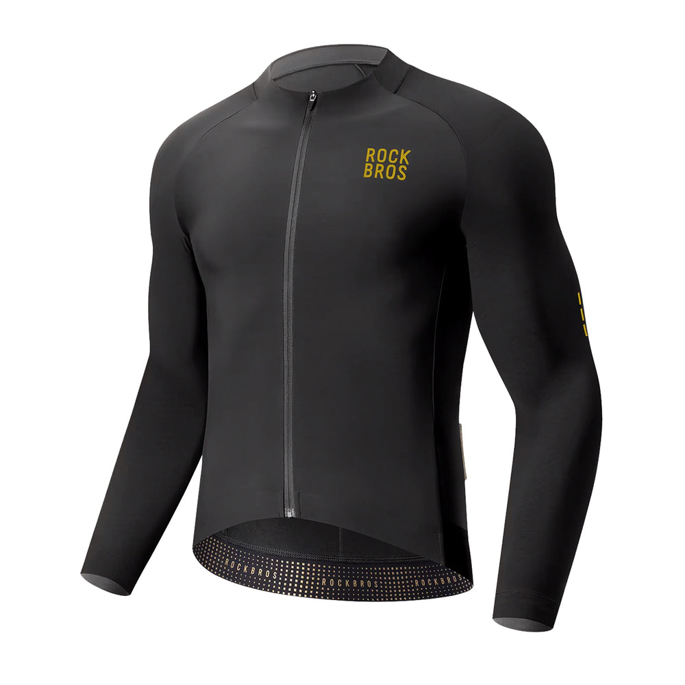 Rockbros YDWT020 Diamond Cycling Jersey Spring/Autumn/Winter Size XS - Black_0