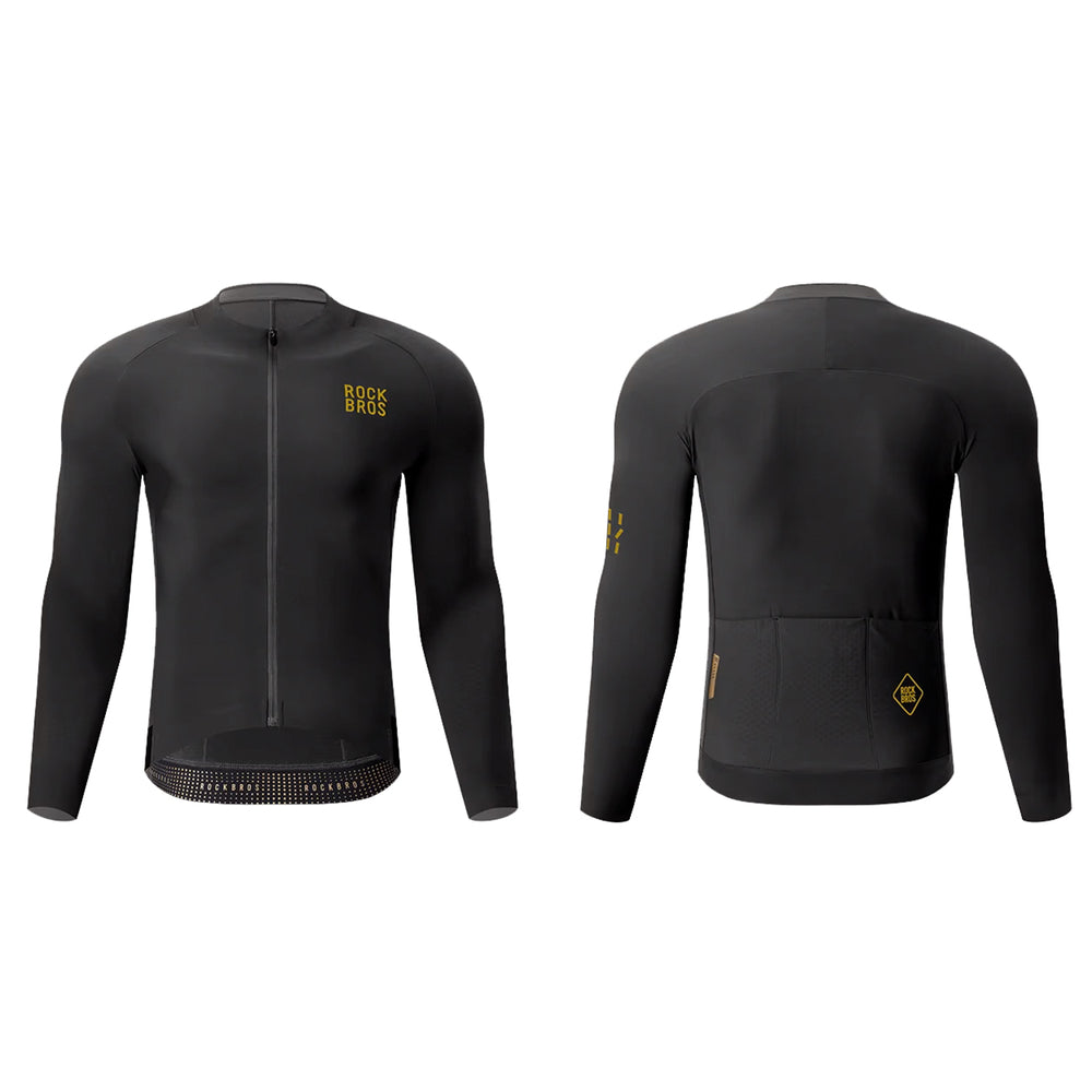 Rockbros YDWT020 Diamond cycling jersey spring/autumn/winter size M - black_2