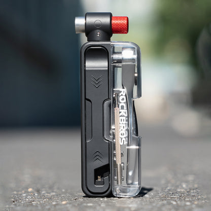Rockbros Multitool Bike Tool Set with CO2 Pump and Ratchet Wrench - Black_11