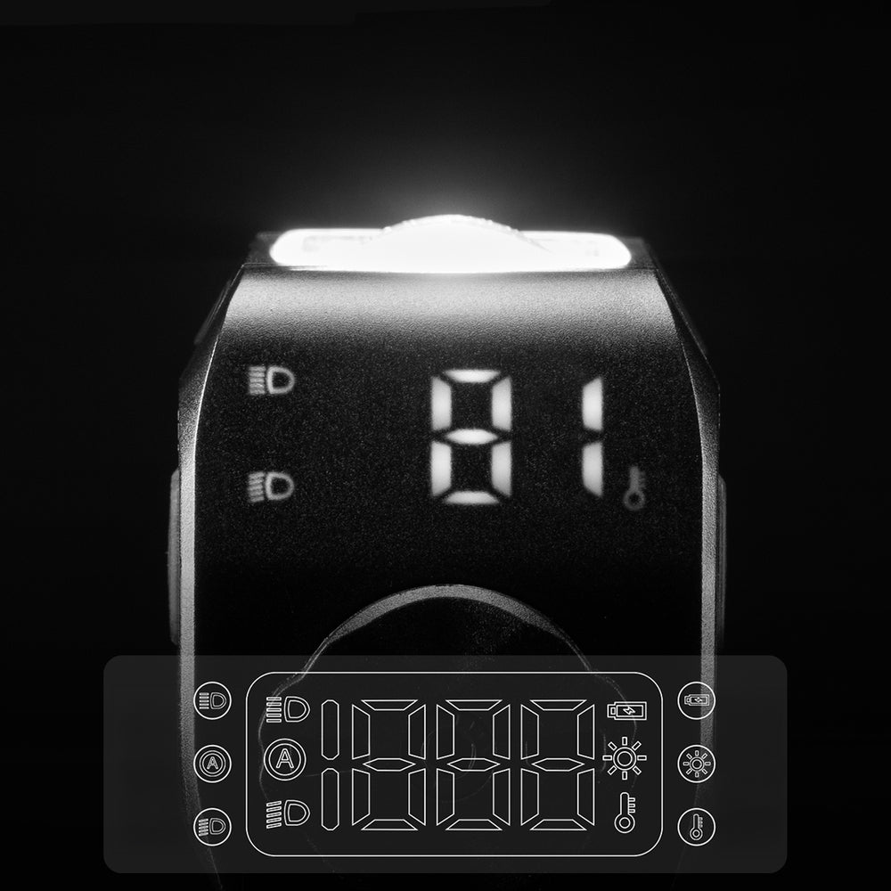 Rockbros M8 1600lm front bike light with remote control 10m rechargeable 4000 mAh - black_5