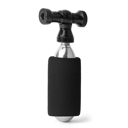 Rockbros CO₂ pump, aluminum alloy valve head, cartridge-free, Presta/Schrader compatible - black_0