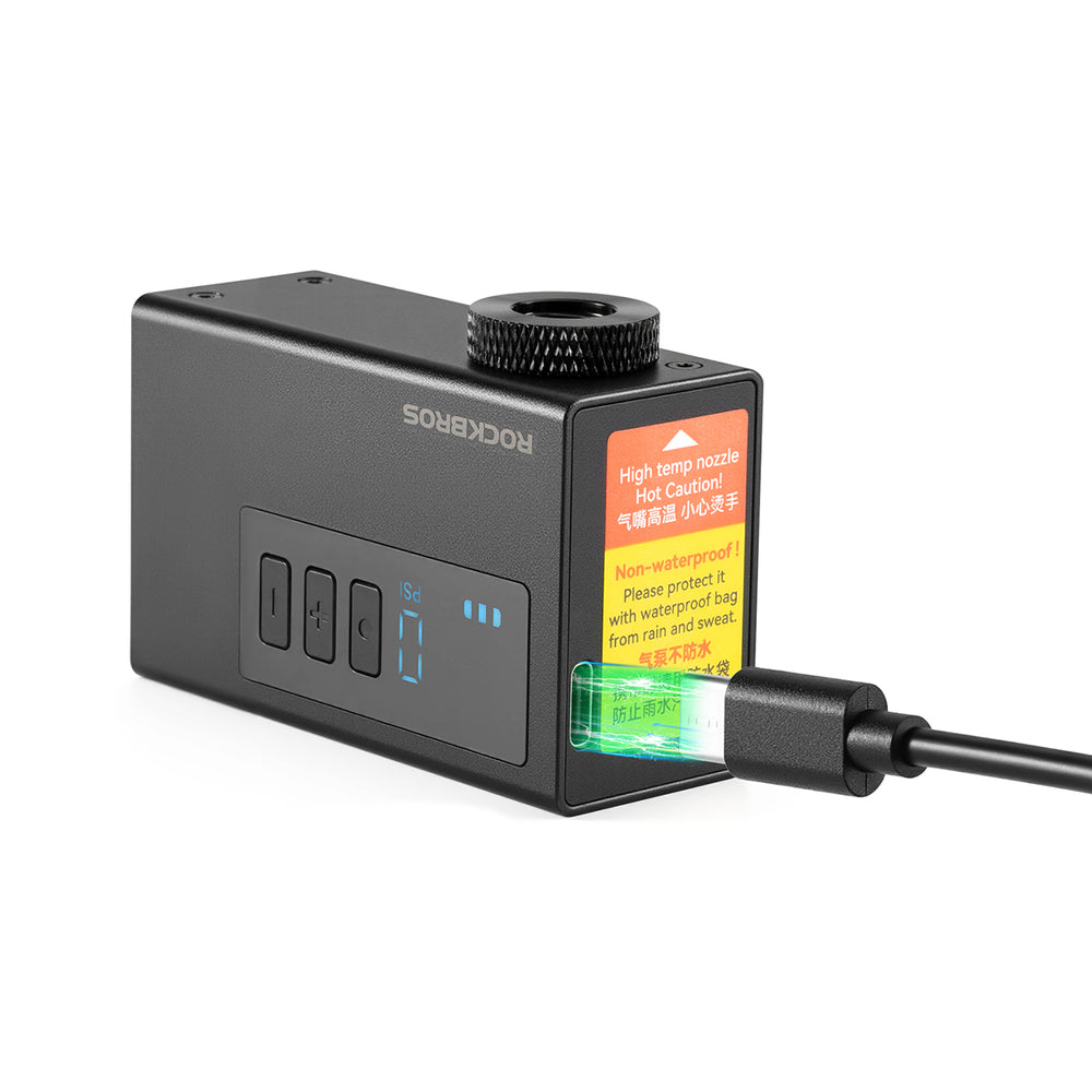 Rockbros AS240 PRO Cordless Pump 120 psi Compressor 420mAh - Black_9