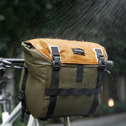 Rockbros W019 Handlebar Bike Bag 13.5-24L - Green-Orange_6