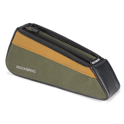 Rockbros 088 Top Tube Bike Bag 0.25L - Green and Orange_0