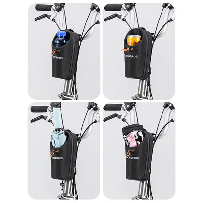 Rockbros P002 Handlebar Bag Compatible with Scooters and Folding City Bikes 1.5L - Black_2