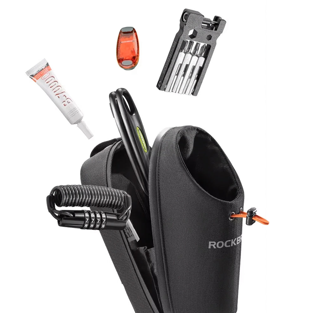 Rockbros P002 Handlebar Bag Compatible with Scooters and Folding City Bikes 1.5L - Black_4