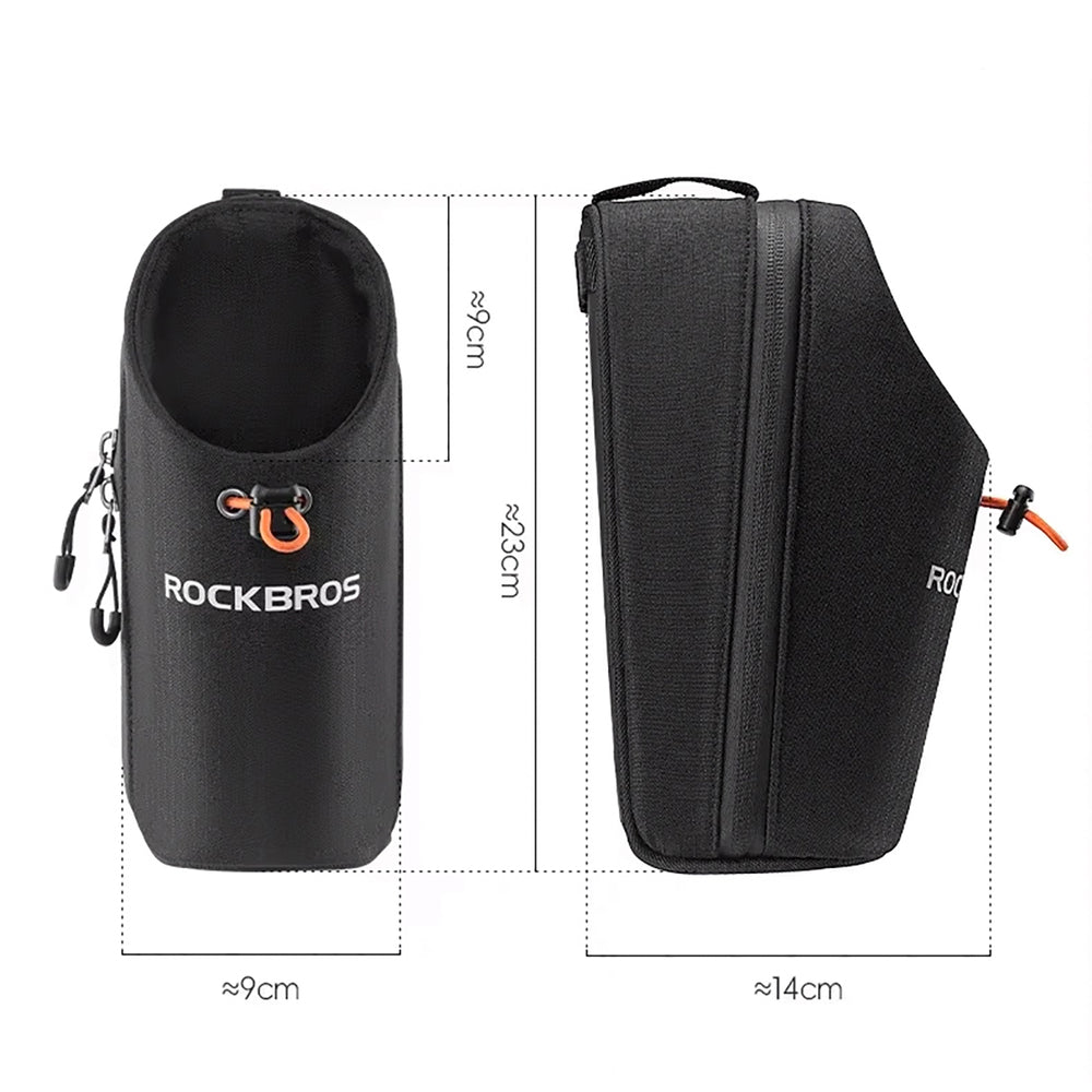 Rockbros P002 Handlebar Bag Compatible with Scooters and Folding City Bikes 1.5L - Black_6
