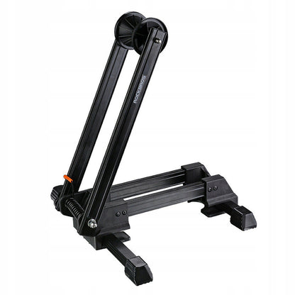 Rockbros T30 Folding Bike Stand for Front or Rear Wheel Compatible with 24-27.5 Inch and 700C Wheels - Black_0