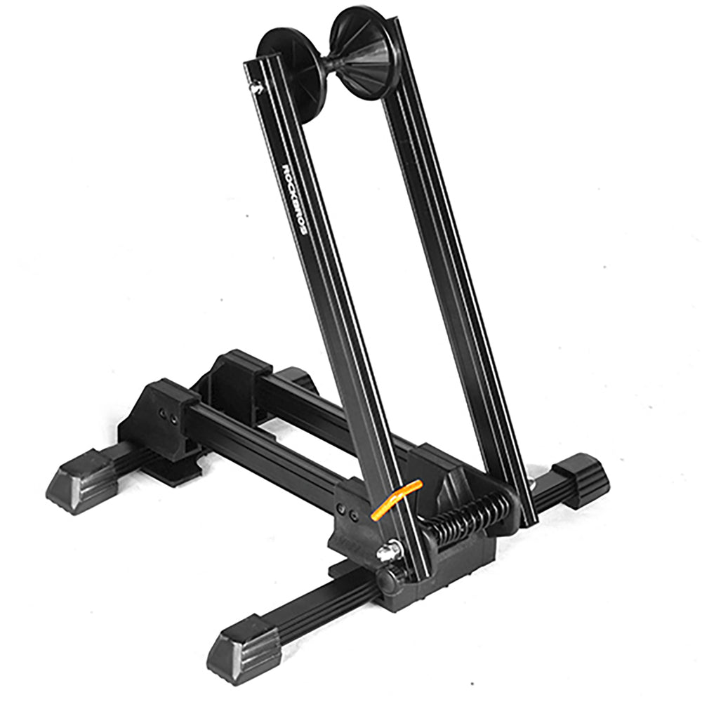 Rockbros T30 Folding Bike Stand for Front or Rear Wheel Compatible with 24-27.5 Inch and 700C Wheels - Black_1