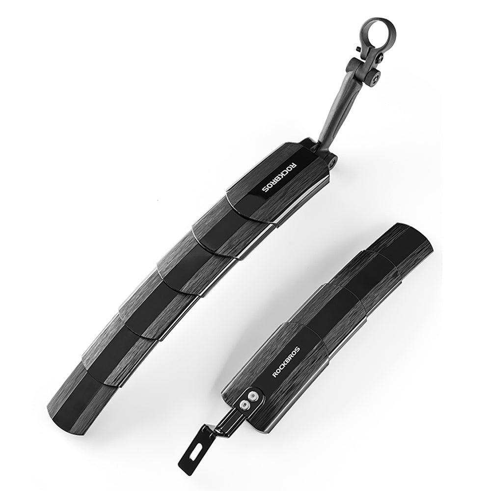 Rockbros FK-810 Folding Telescopic Bicycle Fender Set - Black_0