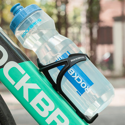 Rockbros 750 ml Bicycle Bottle - Transparent with Blue Mouthpiece_4