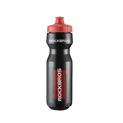 Rockbros 750 ml Bike Bottle - Transparent Black with Red Mouthpiece_0