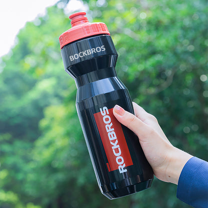 Rockbros 750 ml Bike Bottle - Transparent Black with Red Mouthpiece_3