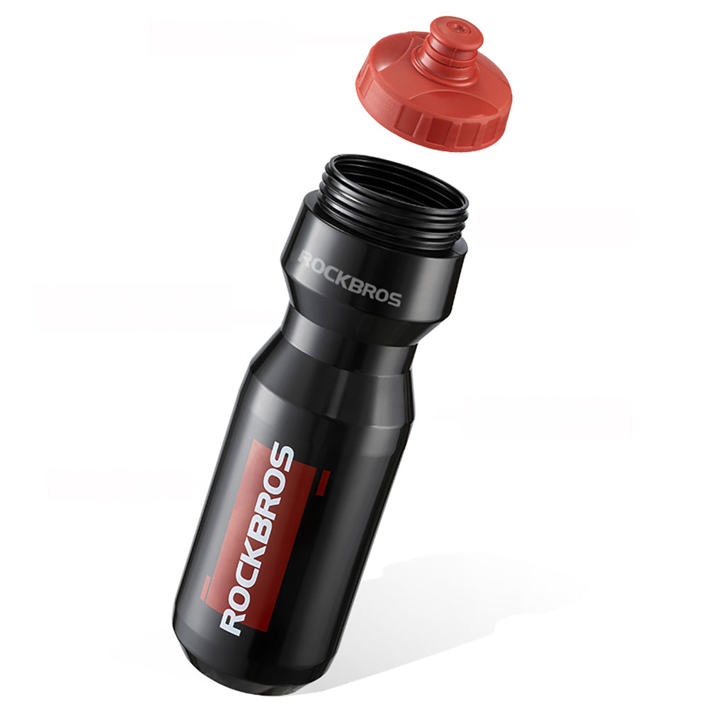 Rockbros 750 ml Bike Bottle - Transparent Black with Red Mouthpiece_5