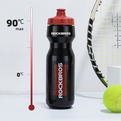 Rockbros 750 ml Bike Bottle - Transparent Black with Red Mouthpiece_7