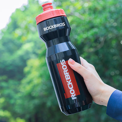 Rockbros 750 ml Bike Bottle - Transparent Black with Red Mouthpiece_8