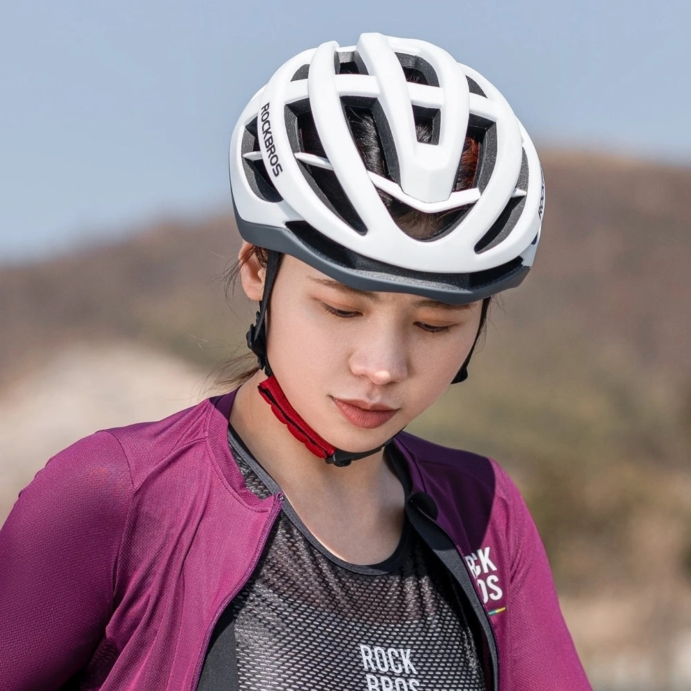 Rockbros HC-58WG-M Bike Helmet 55-58 cm - White-Gray_1