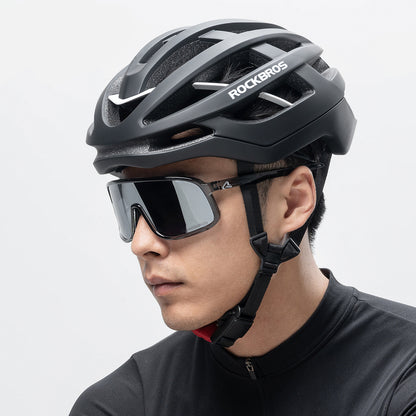 Rockbros HC-58BK-M Bike Helmet 55-58 cm - Black and Gray_1