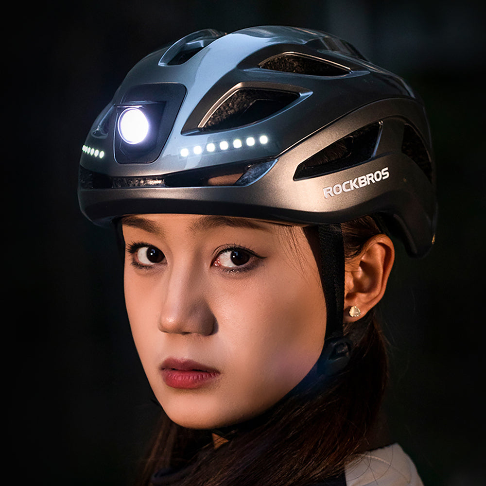 Rockbros ZK-077 Bike Helmet with Integrated Multi-Directional Lighting 57-61 cm - Black_4