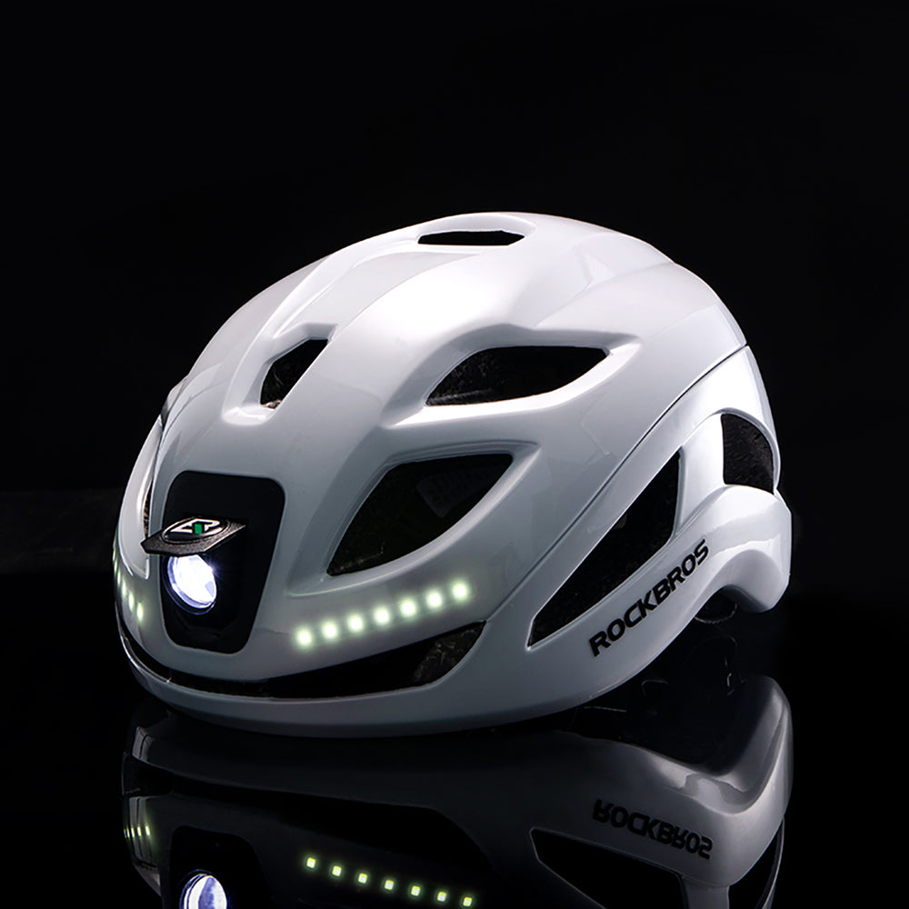 Rockbros ZK-077 Bicycle Helmet with Integrated Multi-Directional Lighting 57-61 cm - White_10