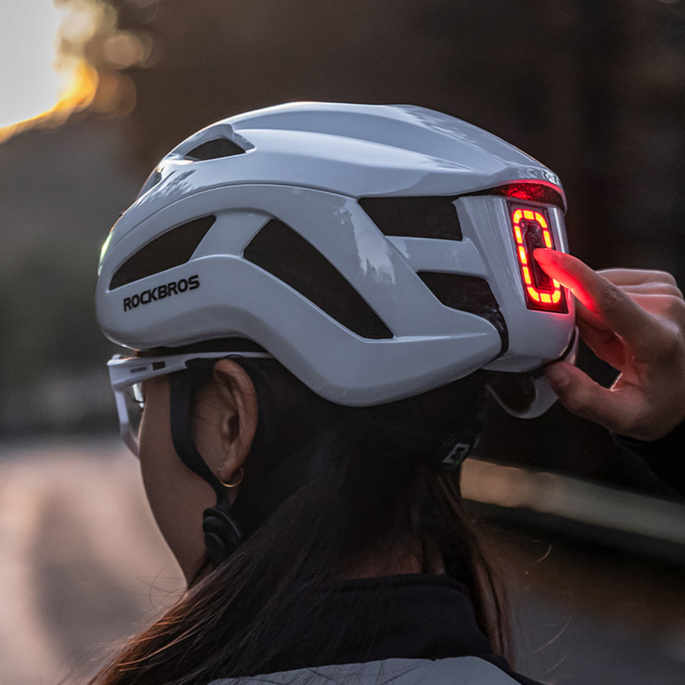 Rockbros ZK-077 Bicycle Helmet with Integrated Multi-Directional Lighting 57-61 cm - White_6