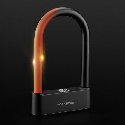 Rockbros 32210818001 SMART Bicycle Lock with Fingerprint Reader and Bluetooth Connectivity - Black_3