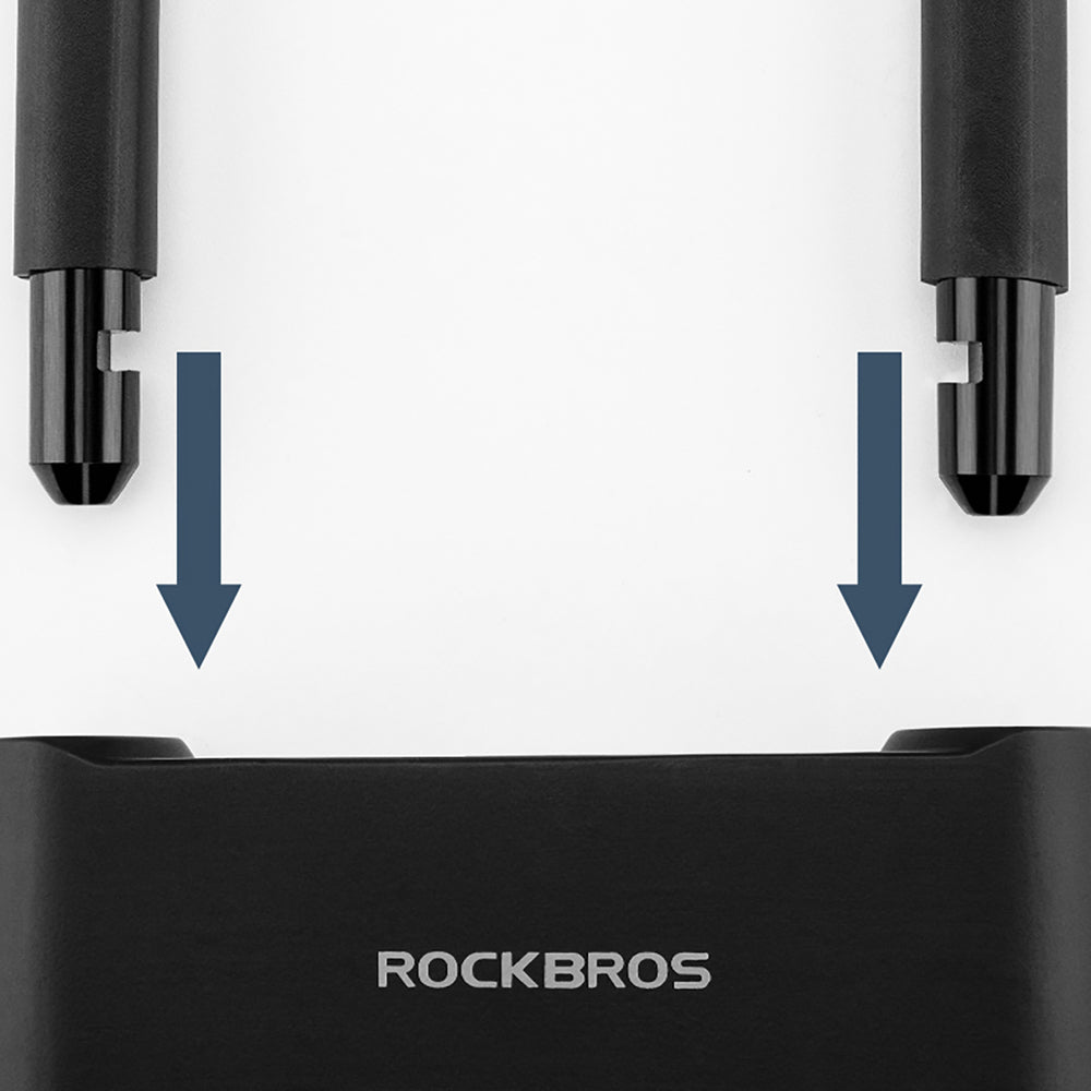 Rockbros 32210818001 SMART Bicycle Lock with Fingerprint Reader and Bluetooth Connectivity - Black_6
