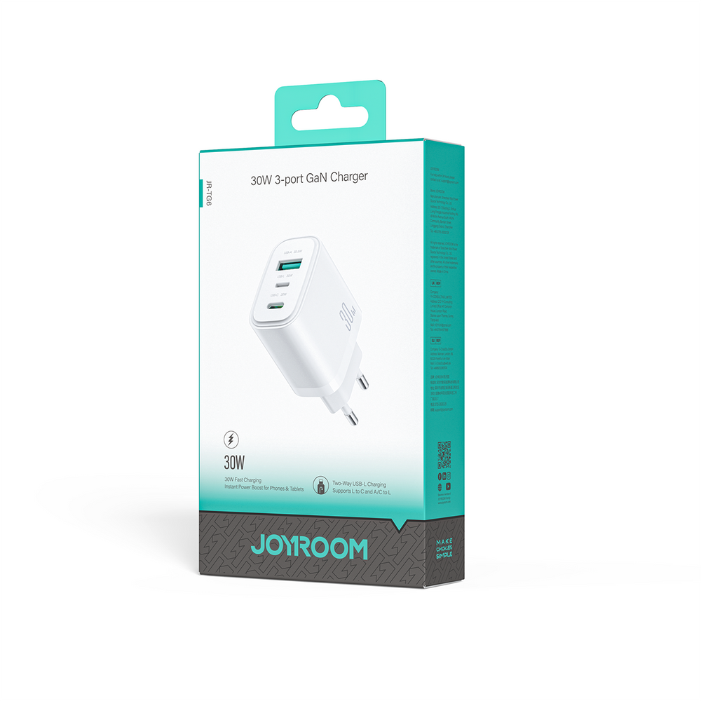 Joyroom JR-TG6 GaN 30W Wall Charger - White_6