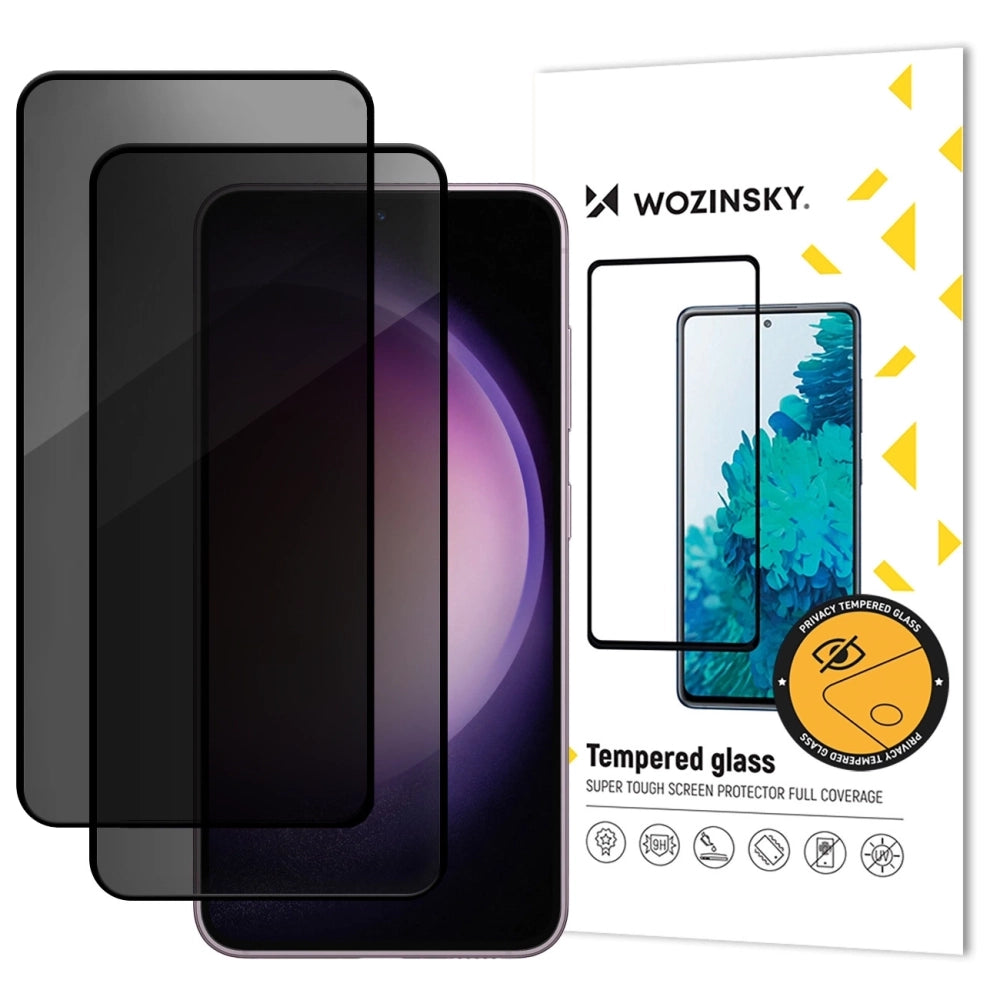 Wozinsky Privacy Glass for Samsung Galaxy S26 Plus compatible with fingerprint reader - 2 pcs._0
