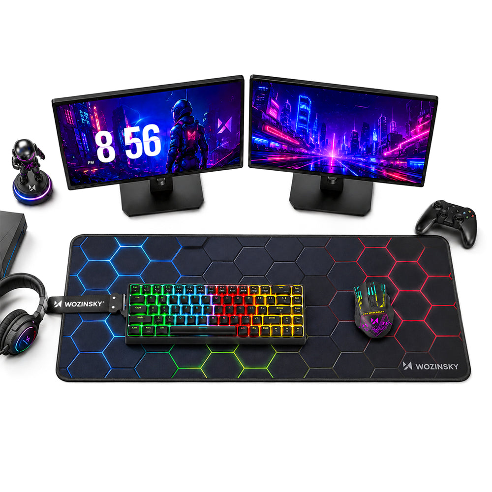 Wozinsky WPD-B800 Gaming Desk Pad 800x300mm Waterproof with Pattern - Black_0