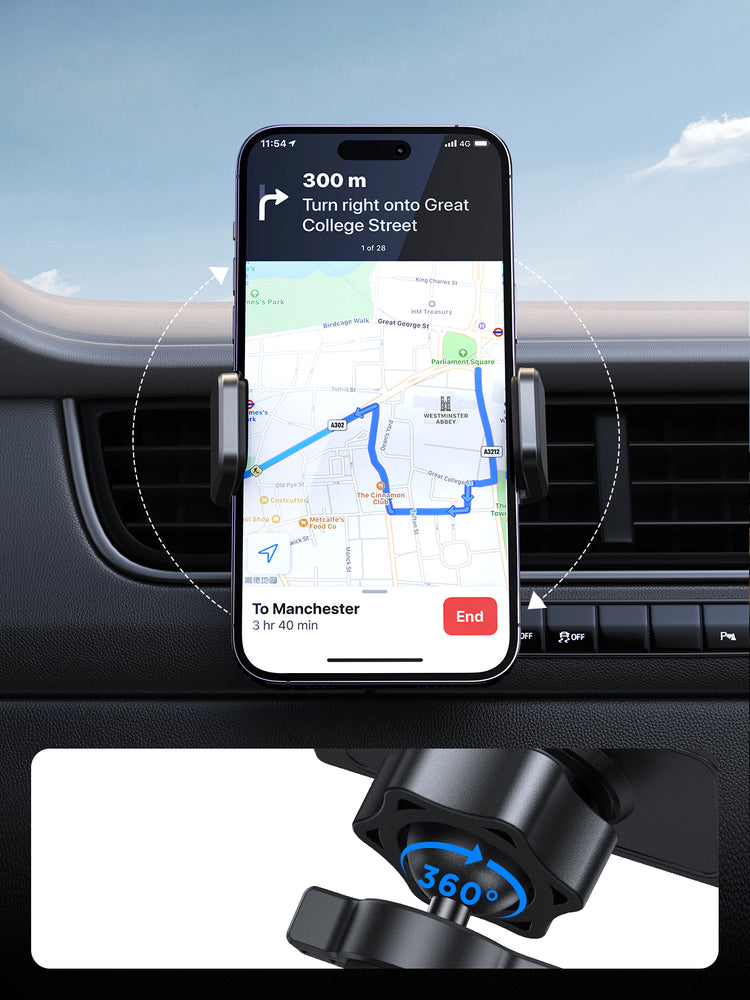 Joyroom car phone holder for air vent black (JR-ZS377) - OUTLET_8