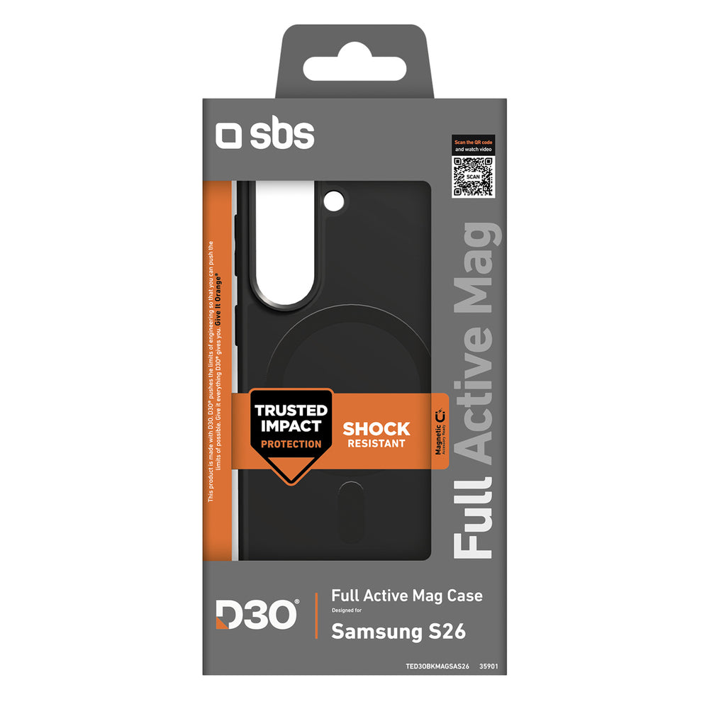 SBS Full Active Case D3O for Samsung Galaxy S26, MagSafe Compatible - Black_1